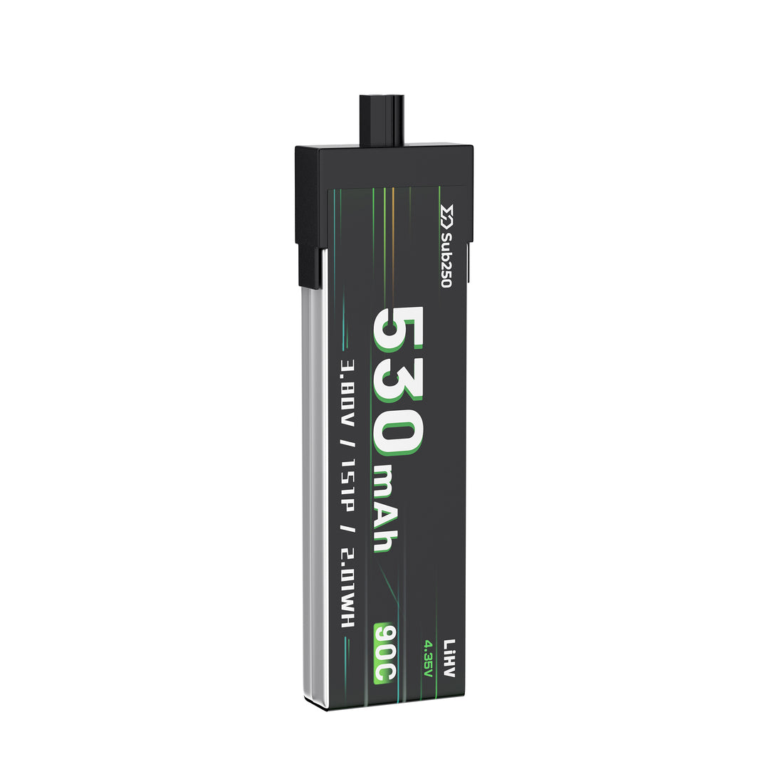 Sub250 1S 530mAh 90C Battery  A30 for whoopfly16/ Nanofly20 (2PCS/6PCS of Pack)