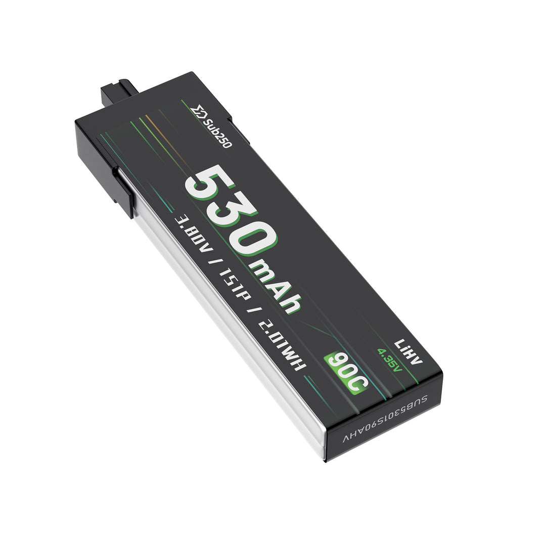 Sub250 1S 530mAh 90C Battery  A30 for whoopfly16/ Nanofly20 (2PCS/6PCS of Pack)