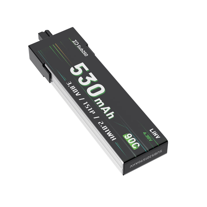 Sub250 1S 530mAh 90C Battery  A30 for whoopfly16/ Nanofly20 (2PCS/6PCS of Pack)