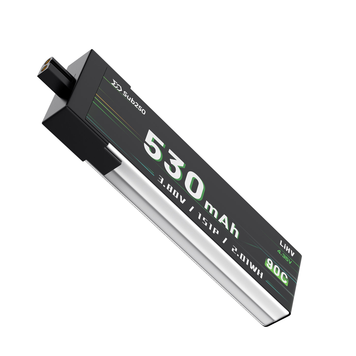 Sub250 1S 530mAh 90C Battery  A30 for whoopfly16/ Nanofly20 （2PCS/6PCS of Pack）